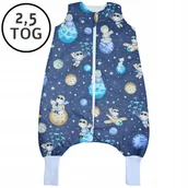 Śpiworki dla dzieci - CAŁOROCZNY ŚPIWOREK Z NOGAWKAMI 56-68 XS 2,5 TOG BAWEŁNA100% PRODUKT POLSKI - miniaturka - grafika 1