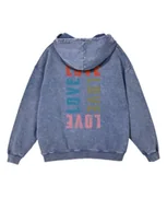 Bluzy męskie - Bluza Colors of Love Kolory Miłości Minimalizm Symbol Niebieski XXL - miniaturka - grafika 1