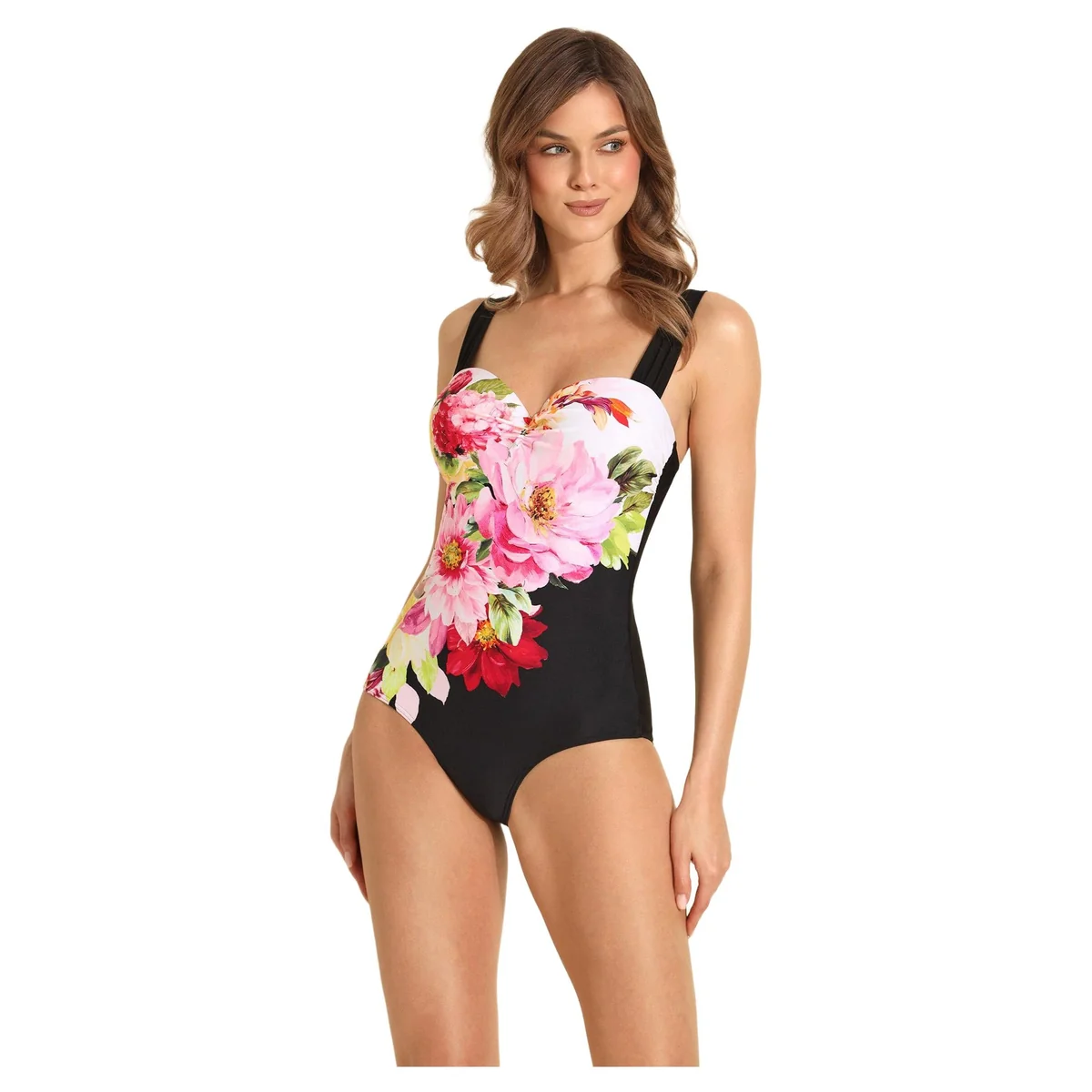 Kostium kąpielowy jednoczęściowy modelujący różowy M Bloom Marilyn