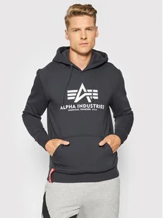 Alpha Industries Bluza Basic 178312 Granatowy Regular Fit - Bluzy męskie - miniaturka - grafika 1