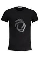 Koszulki męskie - T-SHIRT MĘSKI Z KRÓTKIM RĘKAWEM TRUSSARDI CZARNY - Trussardi - miniaturka - grafika 1