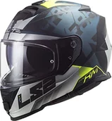 Kaski motocyklowe - LS2, Kask motocyklowy na całą twarz STORM Sprinter black silver cobalt, L - miniaturka - grafika 1