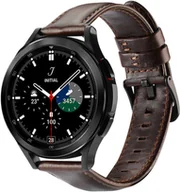 Akcesoria do smartwatchy - Dux Ducis Leather Strap pasek do Samsung Galaxy Watch / Huawei Watch / Honor Watch / Xiaomi Watch (22mm band) skórzana opaska ciemnobrązowy (Business Version) - miniaturka - grafika 1