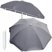 Parasole ogrodowe - PARASOL OGRODOWY plażowy na balkon taras ŁAMANY z falbaną 240 cm - miniaturka - grafika 1