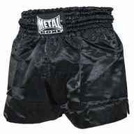 Kimona, stroje i obuwie - Dorosły boks szorty Metal Boxe Thai, Czarny - miniaturka - grafika 1