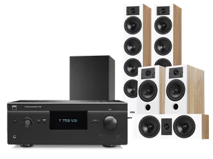 Kino domowe Yamaha T758 V3i (czarny) + Diva 6 + 3 + 7 (dąb) + Basso 880 - Kino domowe - miniaturka - grafika 1
