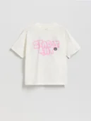 Koszulki dla chłopców - Reserved - T-shirt z nadrukiem - złamana biel - miniaturka - grafika 1