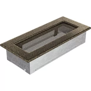 Kratki.pl KRATKA KOMINKOWA PROSTOKĄTNA CZARNO-ZŁOTA 110X240 MM 24CZ - Akcesoria kominkowe - miniaturka - grafika 1