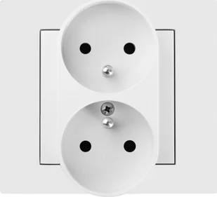 Elektro-Plast Vestra Gniazdo podwójne 2x2P+Z modułowe bez ramki podtynkowe IP20 biały 3843-10 - Gniazdka elektryczne - miniaturka - grafika 1