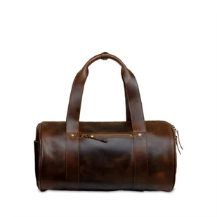 Skórzana torba podróżna BUCKLE & SEAM Chap Dot Duffle Bag Brown ciemny brąz - Torby podróżne Skórzana torba podróżna BUCKLE & SEAM Chap Dot Duffle Bag Brown ciemny brąz - Torby podróżne - miniaturka - grafika 1