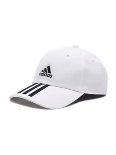 Adidas Czapka z daszkiem Baseball 3-Stripes Twill Cap FQ5411 Biały - Czapki dla dzieci - miniaturka - grafika 1