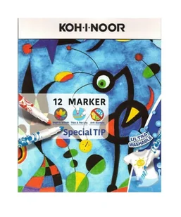 KOH-I-NOOR PISAKI FLAMASTRY 12 KOL. DH992-12 - Przybory szkolne - miniaturka - grafika 1