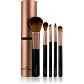 Pędzle do makijażu - Luvia Cosmetics Zestaw pędzli do makijażu, Travel Tube Von Luvia, szlachetny pędzel z ekstrawaganckimi zaciskami, 5 pędzli do makijażu, pędzel kosmetyczny - miniaturka - grafika 1