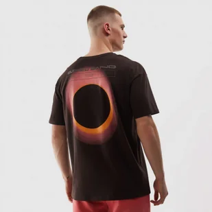 Męski t-shirt oversize z bawełny organicznej 4F 4FWSS24TTSHM1286 - brązowy - Koszulki sportowe męskie - miniaturka - grafika 1
