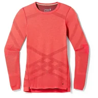 Koszulki sportowe damskie - Damska koszulka Smartwool W Intraknit Thermal Merino Bl Crew Rozmiar: M / Kolor: czarny/różówy - miniaturka - grafika 1
