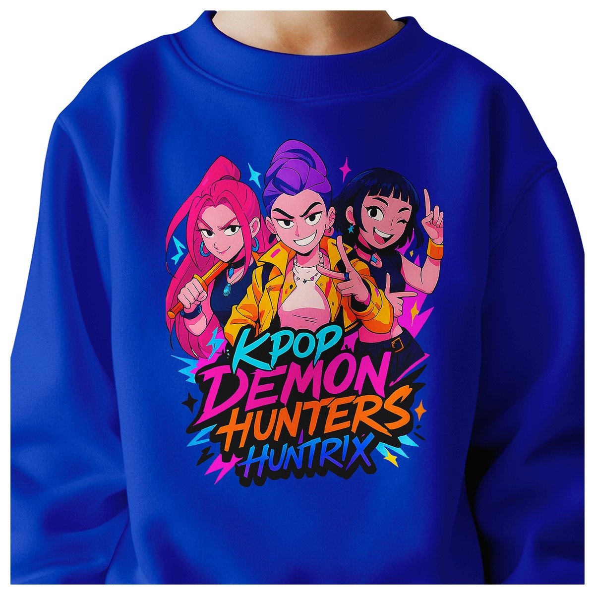 BLUZA DZIECIĘCA KPOP DEMON HUNTERS HUNTRIX 134-140 BAWEŁNIANA JAKOŚĆ