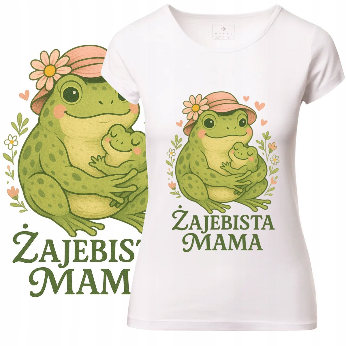 T-SHIRT DAMSKI KOSZULKA NADRUK ŻAJEBISTA MAMA DZIEŃ MATKI PREZENT S