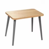 Ławy i stoliki kawowe - Stolik kawowy prostokątny z drewna dębowego Modern Oak, Wykończenie nogi - buk - farba grafitowa, Wysokość [cm] - 41, Wymiary [cm] - 40x60 - miniaturka - grafika 1