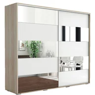 Szafy - Szafa Przesuwna 200 A16 Skąpski Meble Grafit, Craft Złoty, 215 cm - miniaturka - grafika 1