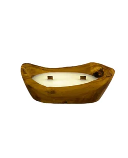 Naturalna świeca zapachowa w drewnie DK14 - sandałowy - Świece - miniaturka - grafika 1