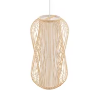 Lampy sufitowe - Zwisająca lampa Puket 11162 Nowodvorski gniazdo japandi cage kuchenna bambusowa metalowa biała - miniaturka - grafika 1