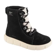 Botki damskie - Buty Sorel Explorer III Joan Cozy Wp 2077981010 czarne - miniaturka - grafika 1