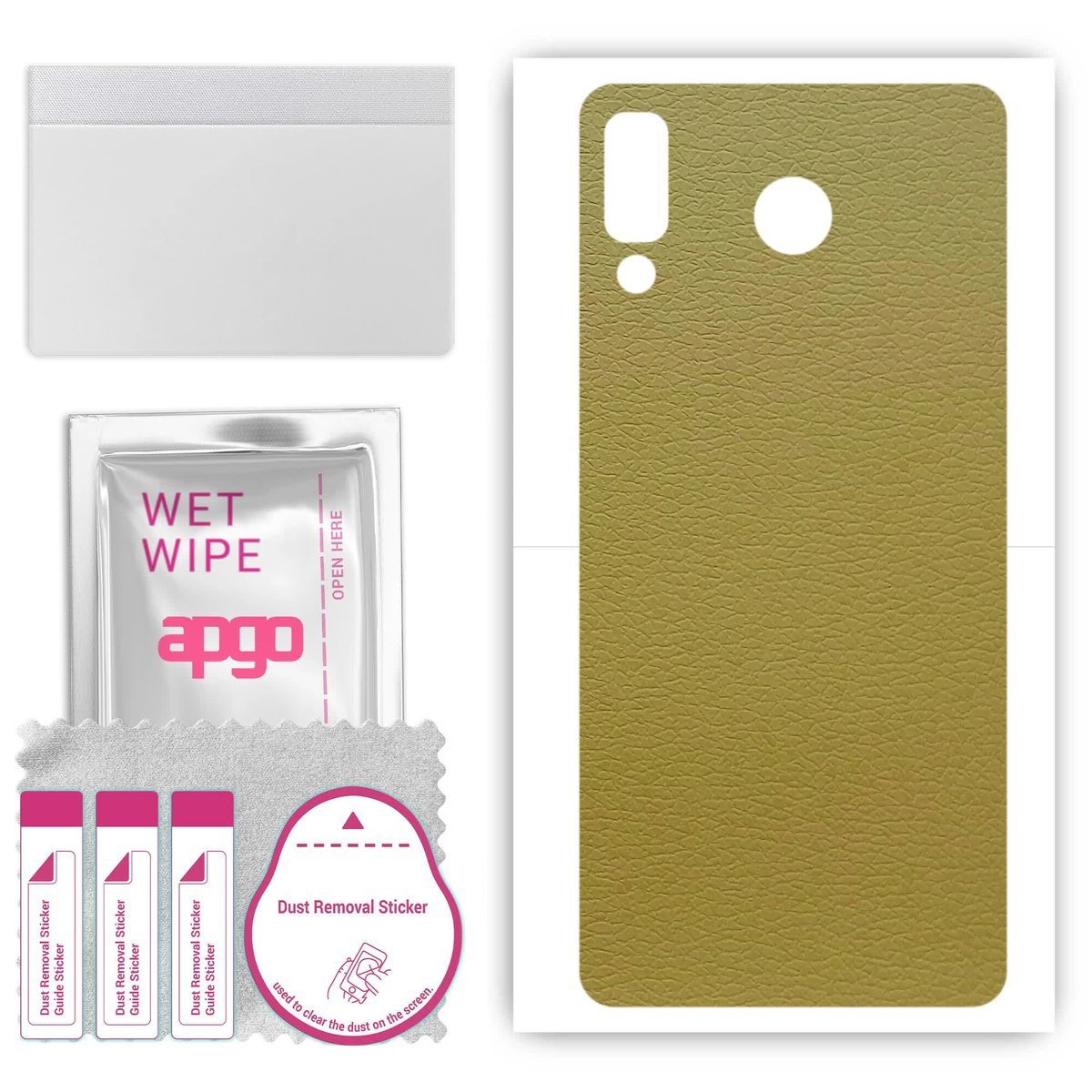 Folia naklejka skórka strukturalna na TYŁ do Samsung Galaxy A8 Star (A9 Star) - Skóra Oliwkowa - apgo SKINS