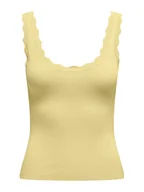 Koszulki i topy damskie - JDY Top Nanna 15290585 Żółty Slim Fit - miniaturka - grafika 1