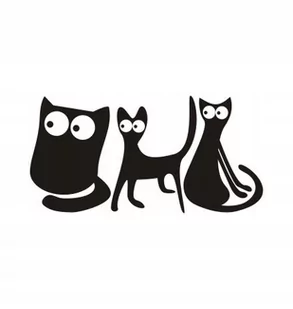 Naklejka na ścianę dla dzieci koty kociak kotki 42, 150x75 cm - Naklejki na ścianę - miniaturka - grafika 1