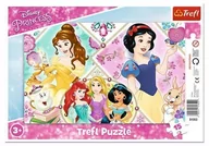 Puzzle - Trefl Puzzle ramkowe 15 Urocze księżniczki - miniaturka - grafika 1