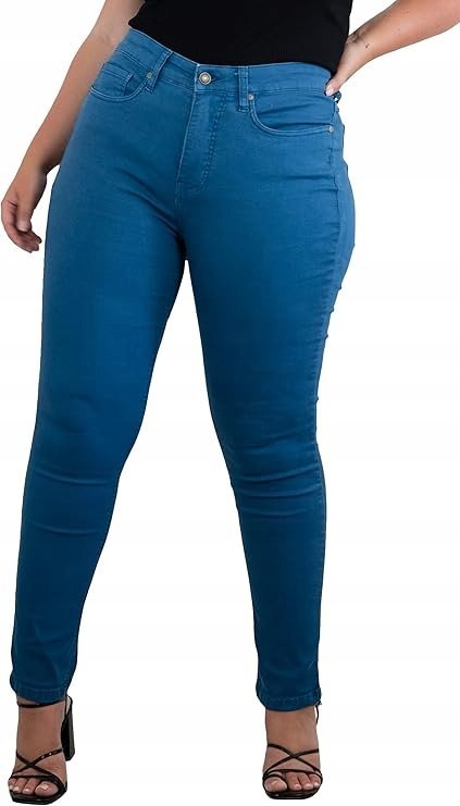 FOX FACTOR JEANSY RURKI WYSOKI STAN NIEBIESKIE DAMSKIE 52/30 7CA