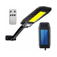 Lampy ogrodowe - LAMPA SOLARNA ULICZNA LATARNIA 180LED COB + UCHWYT - miniaturka - grafika 1