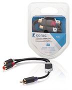Kable - König kna24 010e02 subwoofer firmy adapter sieciowy, wtyk RCA 2 X gniazdo, 0,20 m Szary KNA24010E02 - miniaturka - grafika 1