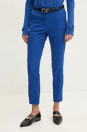 Spodnie damskie - Sisley spodnie damskie kolor niebieski proste medium waist 4AI655AH6 - miniaturka - grafika 1