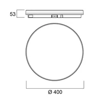 Lampy sufitowe - Sylvania Lampa sufitowa Start Surface Slim, Ø 40 cm, IP54, ściemniana. możliwość ściemniania, biały / opal, łazienka, tworzywo sztuczne - miniaturka - grafika 1
