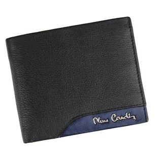 Pierre Cardin, Portfel skórzany męski, Tilak34 8824, czarny/niebieski - Portfele - miniaturka - grafika 1