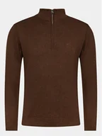 Swetry męskie - INDICODE Sweter Liliamos 35-698 Brązowy Regular Fit - miniaturka - grafika 1