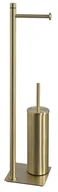 Stojaki i wieszaki na papier toaletowy - Sapho Gedy Trilly - Uchwyt na papier toaletowy i szczotkę toaletową, złoty TR3288 - miniaturka - grafika 1