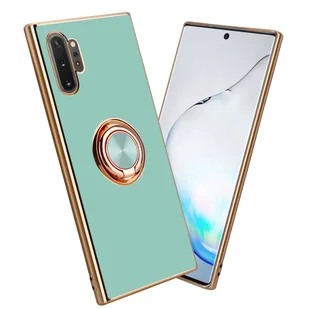 Pokrowiec Do Samsung Galaxy NOTE 10 PLUS Etui w Glossy Turkus - Złoto magnetycznym Obudowa Case Cover Ochronny Cadorabo - Etui i futerały do telefonów - miniaturka - grafika 1