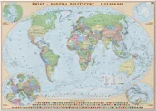 Mapy i plansze edukacyjne - Świat. Mapa polityczna ścienna - miniaturka - grafika 1