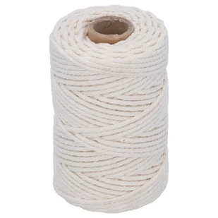 Suki Sznurek bawełniany 3 mm x 50 m pleciony biały - Inne mocowania - miniaturka - grafika 1