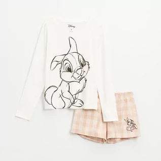Piżamy damskie - House - Dwuczęściowa piżama z nadrukiem i haftem Disney - Wielobarwny - grafika 1