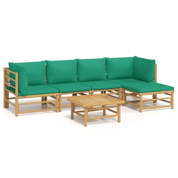 Zestaw Wypoczynkowy do Ogrodu z Bambusa, Stolik 55x65x30cm, Sofa 55x69x65cm