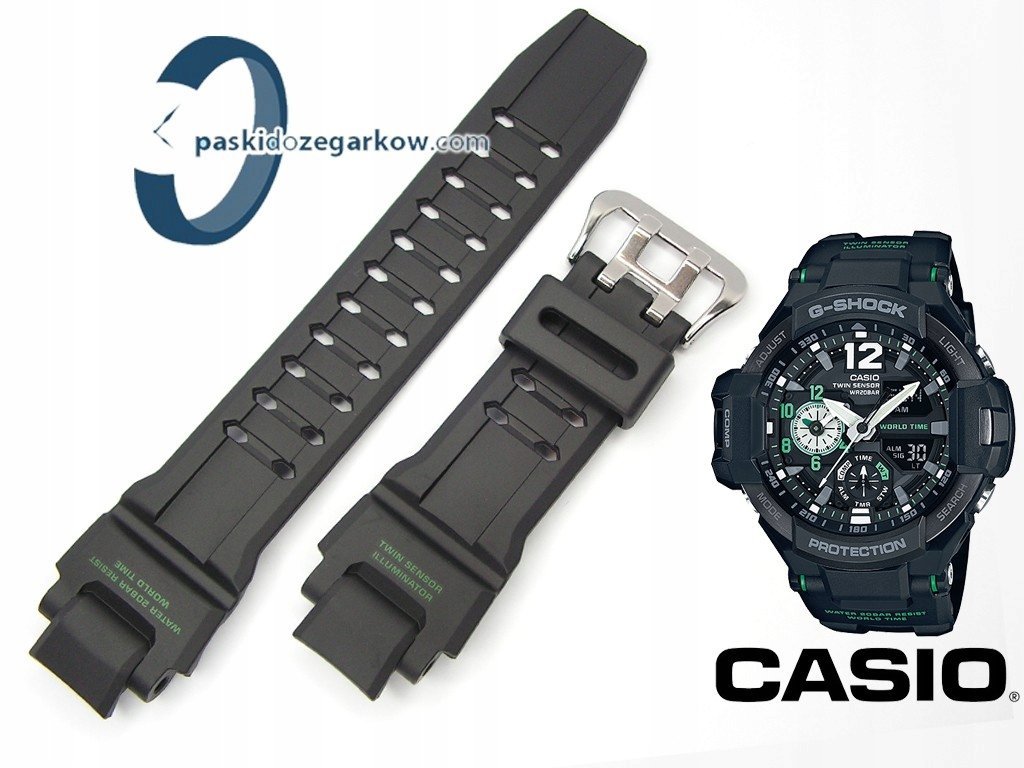 Pasek Casio G-Shock GA-1100-1A3 GA-1100 GA-1000 GW-A1000 czarny oryginał
