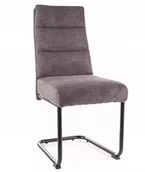 Krzesła - krzesło tapicerowane Berry szare z raczką do salonu jadalni - miniaturka - grafika 1