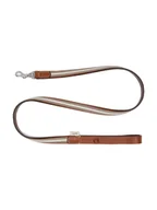 Szelki dla psów - Ręcznie wykonana smycz dla psa BUDDYS skórzana brązowa 120 cm - miniaturka - grafika 1