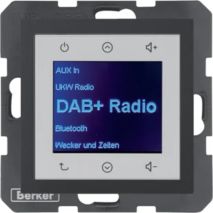 Berker Radio podtynkowe Bluetooth Dab+ B.3/B.7/B.Kwadrat - antracyt mat, bez głośnika - Inne akcesoria elektryczne - miniaturka - grafika 1
