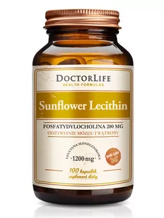 DOCTOR LIFE DOCTOR LIFE Sunflower Lecithin 1200 mg 100 kaps - Suplementy naturalne - miniaturka - grafika 1