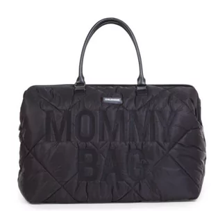 Torebki damskie - Childhome Torba Mommy bag Pikowana Czarna - grafika 1