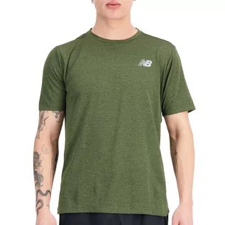 Koszulki sportowe męskie - Koszulka New Balance MT21262KMU - zielona - grafika 1